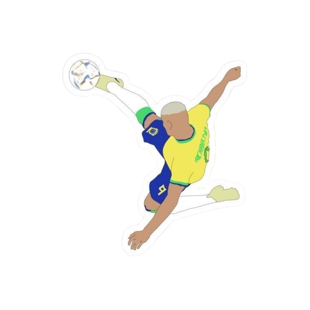 Premium Brazilian football glossy sticker - Brazil Football Sticker #90 - Premium Glossy