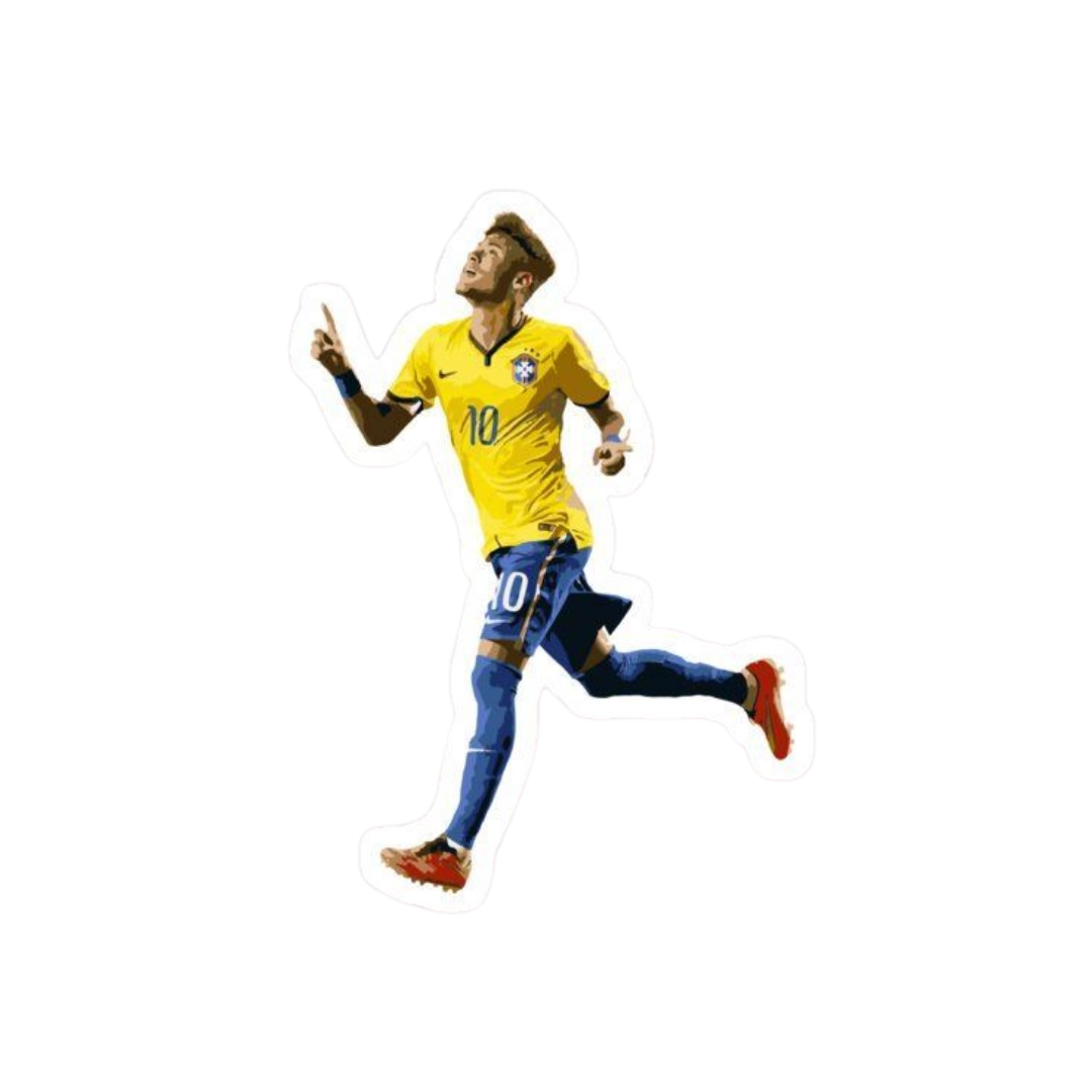 Premium Brazilian football glossy sticker - Brazil Football Sticker #91 - Premium Glossy