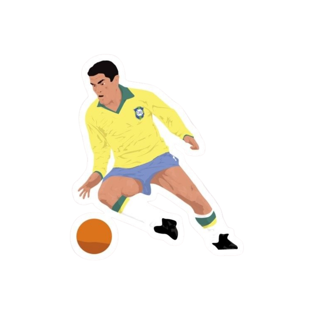 Premium Brazilian football glossy sticker - Brazil Football Sticker #92 - Premium Glossy