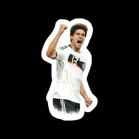 Michael Ballack #13 Germany national team football sticker celebrating