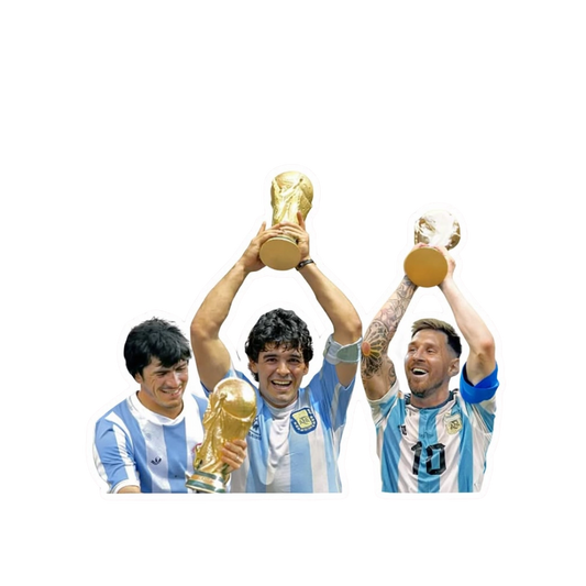 Argentina World Cup legends composite sticker Fillol Maradona Messi