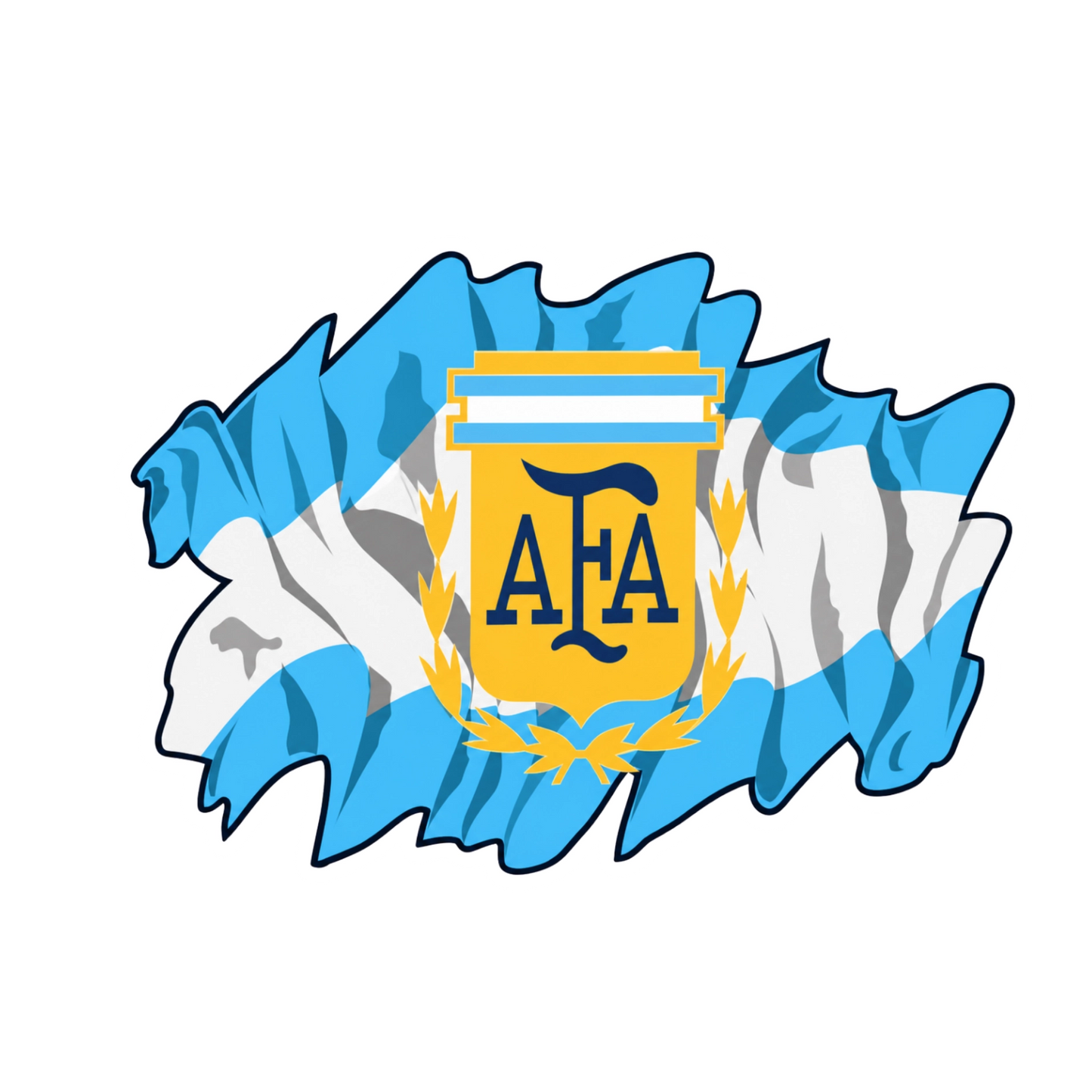 Premium Argentine football glossy sticker - Argentina Football Sticker #116 - Premium Glossy