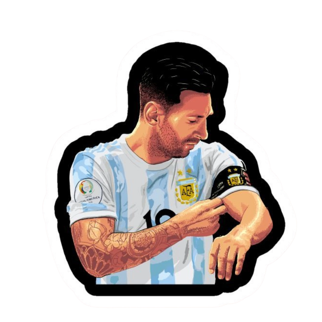 Lionel Messi Copa America Argentina kit illustration sticker
