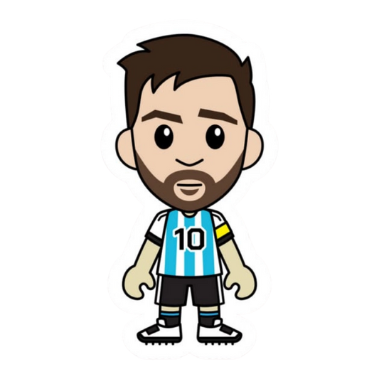 Lionel Messi kawaii chibi cartoon Argentina colours sticker