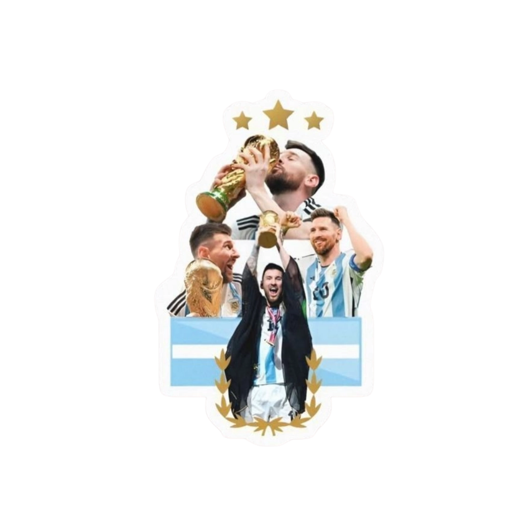 Lionel Messi World Cup 2022 multiple moments collage sticker