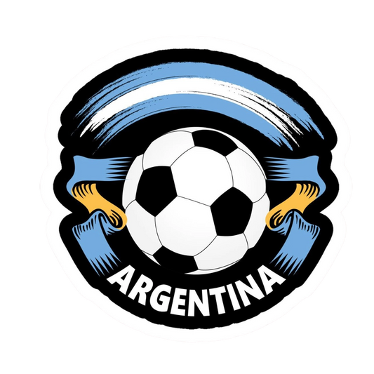 Argentina football badge sticker in iconic light blue and white colours