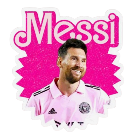 Lionel Messi Inter Miami pink kit portrait sticker