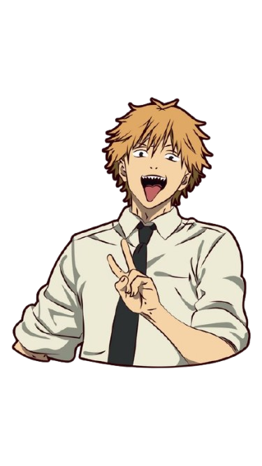 Denji — Peace Sign Grin Sticker | Chainsaw Man
