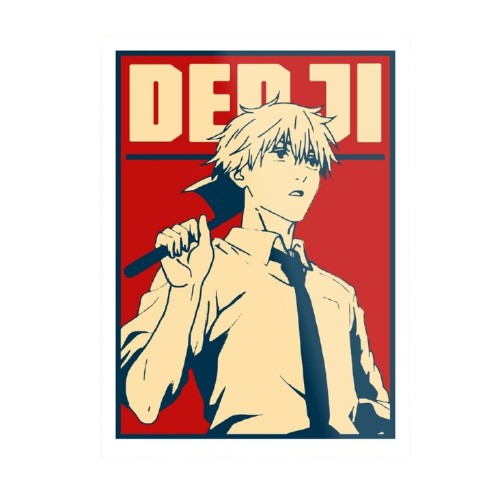 Denji — Retro Pop Art Poster Sticker | Chainsaw Man
