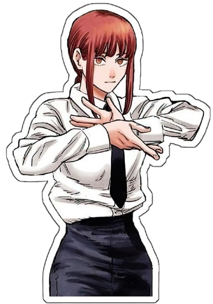 Makima — Arms Crossed Portrait Sticker | Chainsaw Man