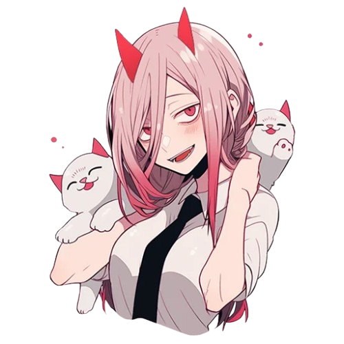 Power — Hugging Meowy the Cat Sticker | Chainsaw Man