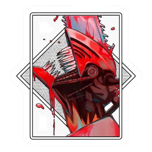 Chainsaw Devil — Red Abstract Card Art Sticker | Chainsaw Man