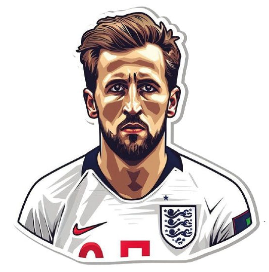 Harry Kane England Three Lions portrait illustration football sticker