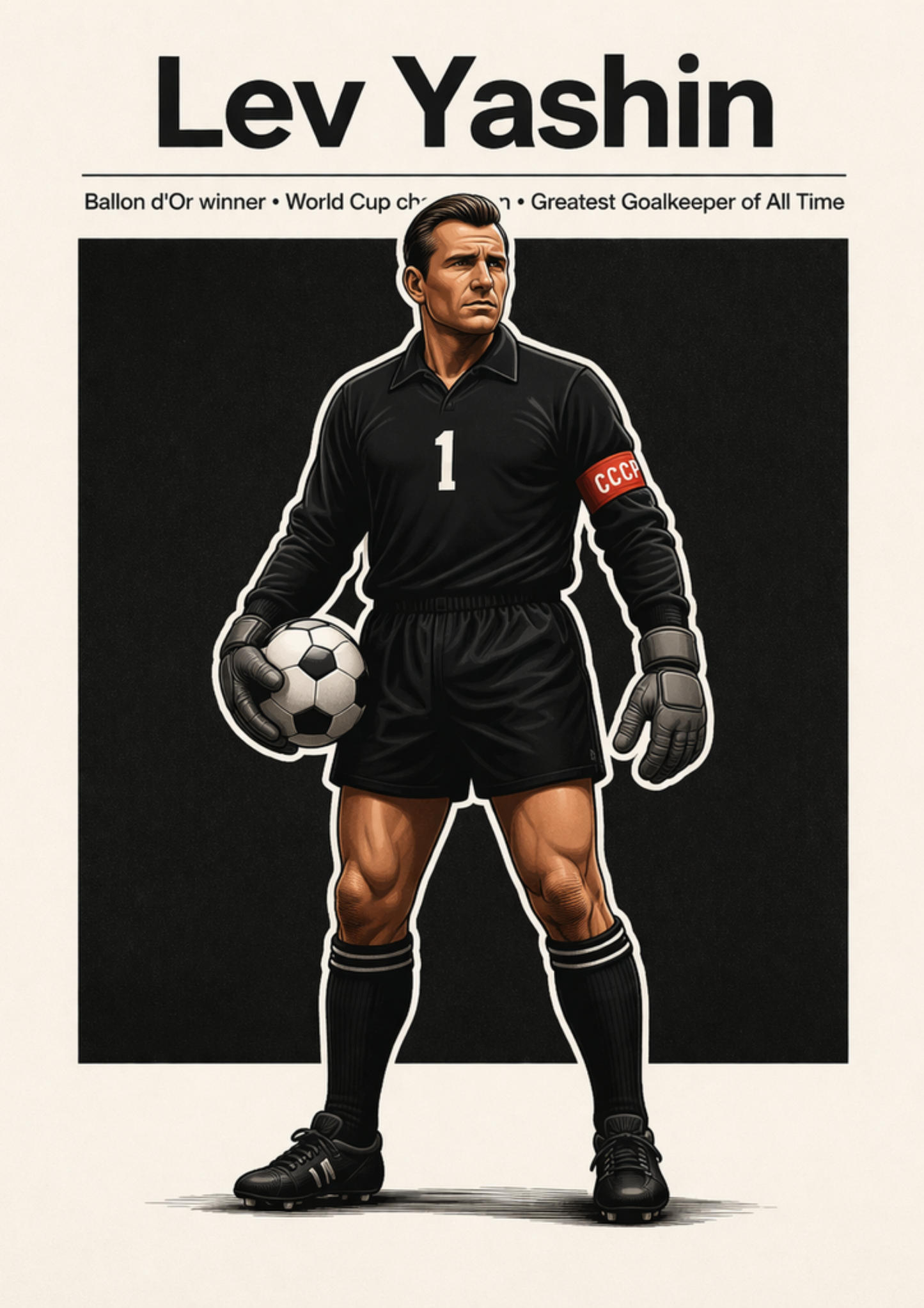 Lev Yashin USSR Football Legend All-Star Poster Sticker