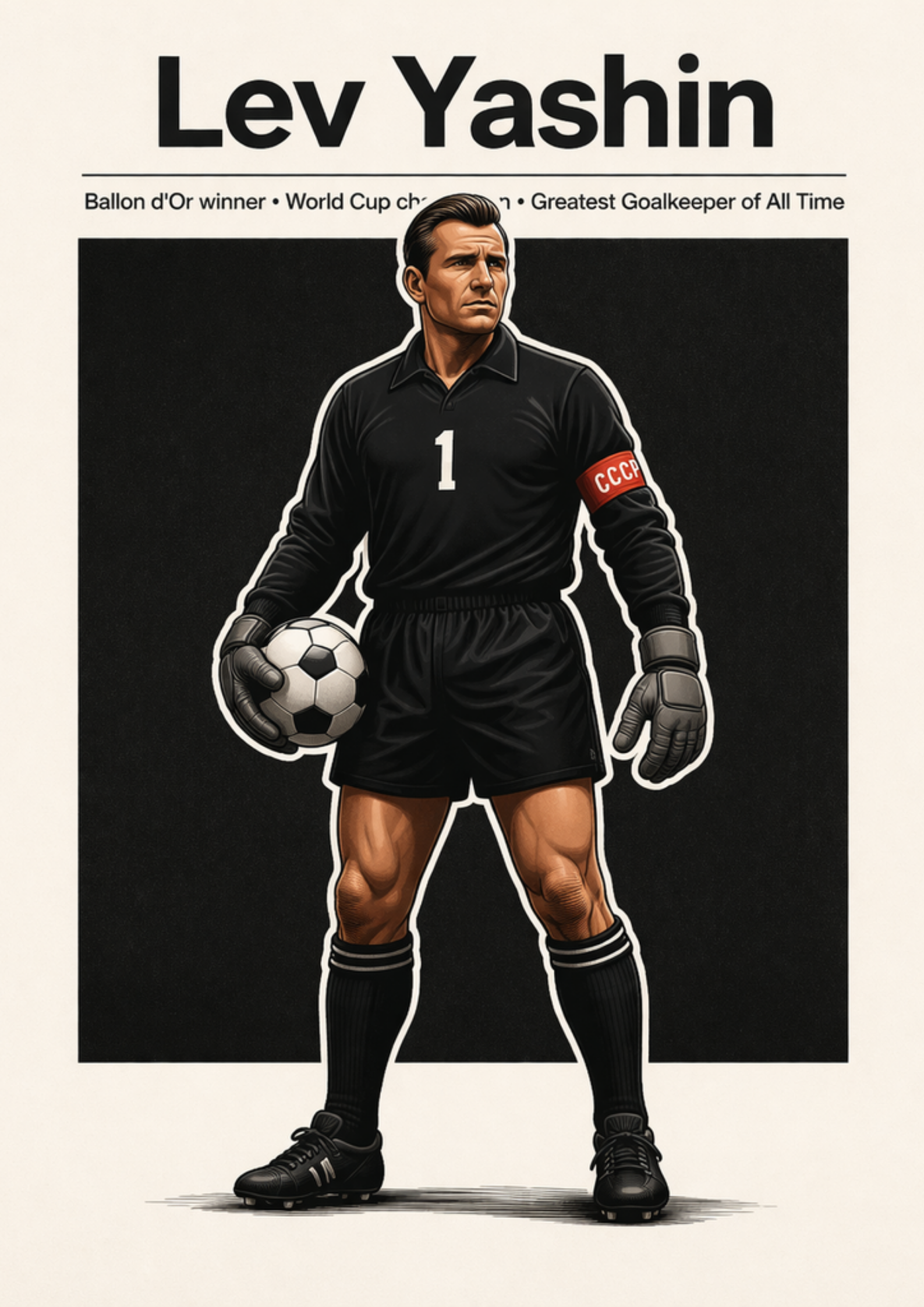Lev Yashin USSR Football Legend All-Star Poster Sticker