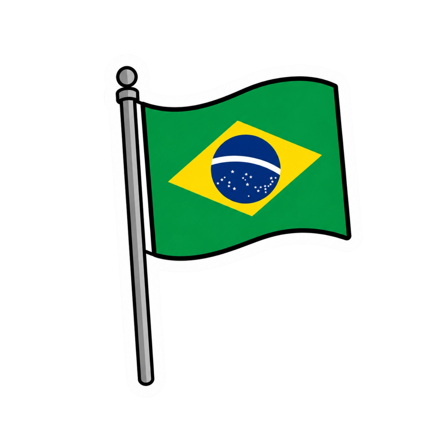 Premium Brazilian football glossy sticker - May 24 2026 6 - Premium Glossy Football Sticker
