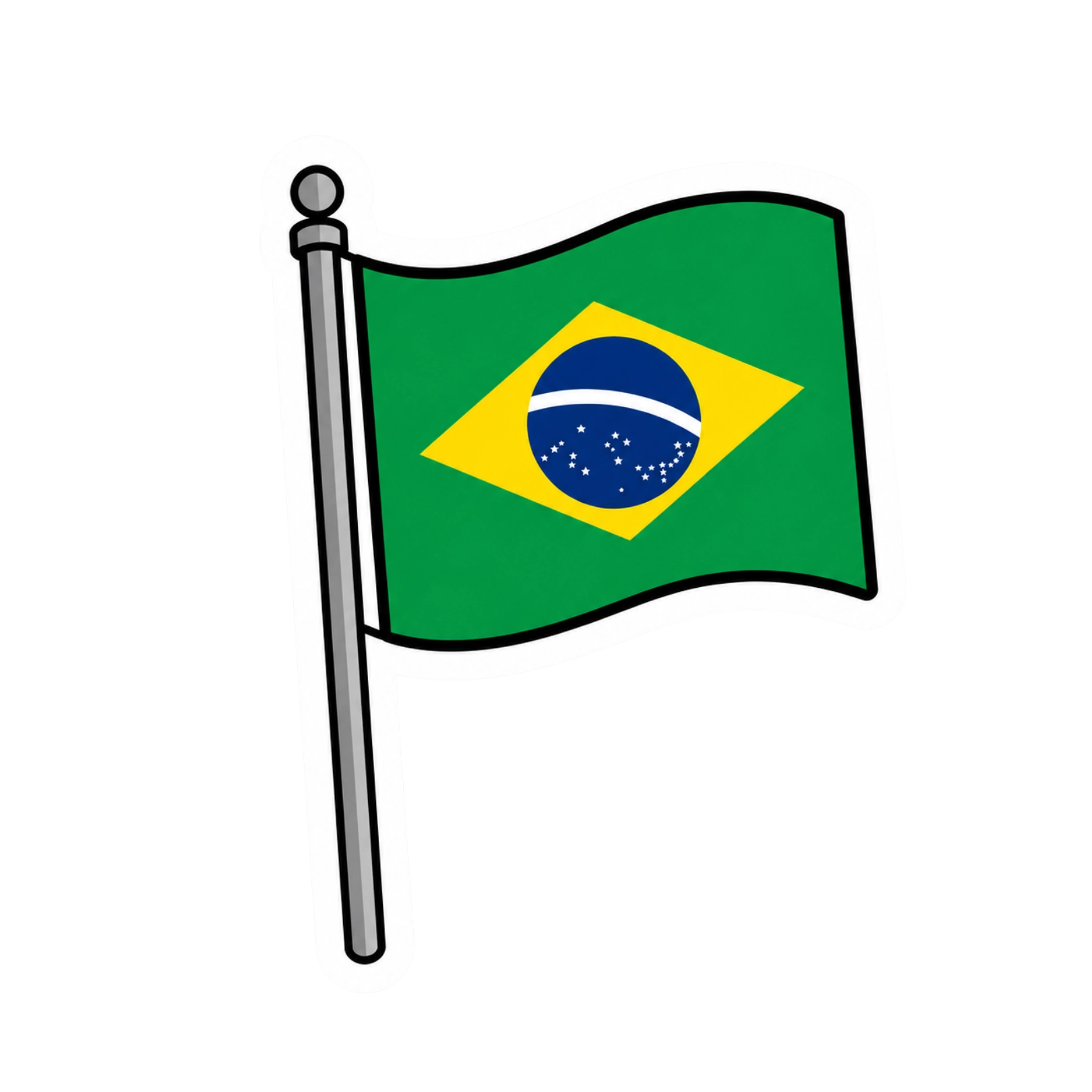 Premium Brazilian football glossy sticker - May 24 2026 6 - Premium Glossy Football Sticker