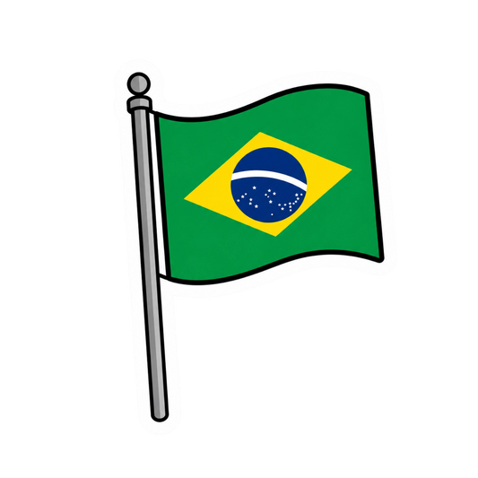 Premium Brazilian football glossy sticker - May 24 2026 6 - Premium Glossy Football Sticker