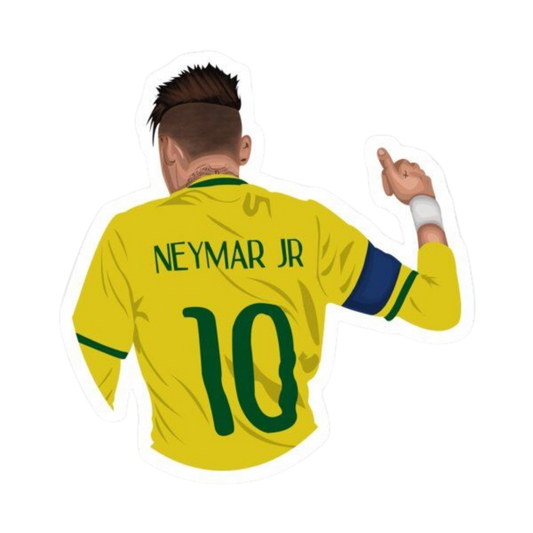 Premium Brazilian football glossy sticker - Neymar mbappe 4 - Premium Glossy Football Sticker