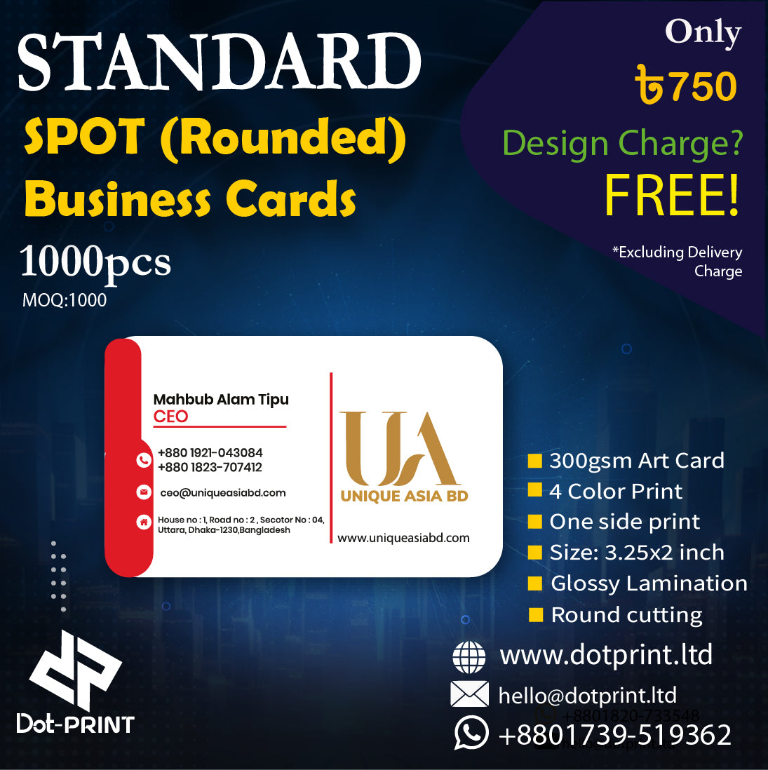Standard Business Cards