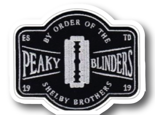 By Order of the Shelby Brothers razor blade badge logo sticker