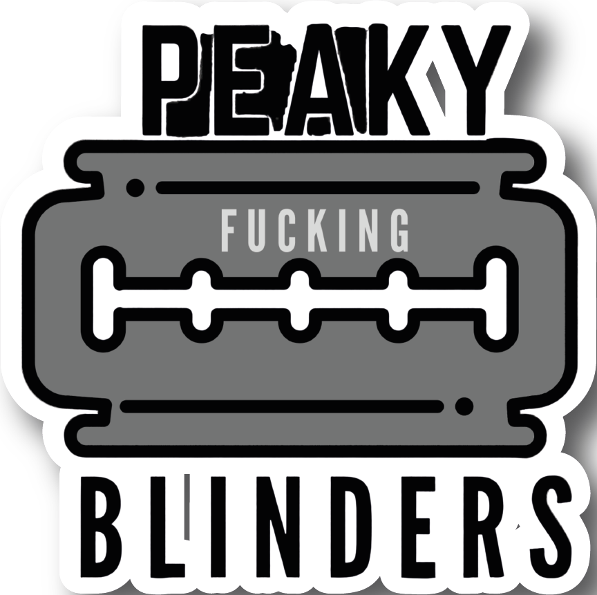 Peaky Fucking Blinders razor blade logo sticker