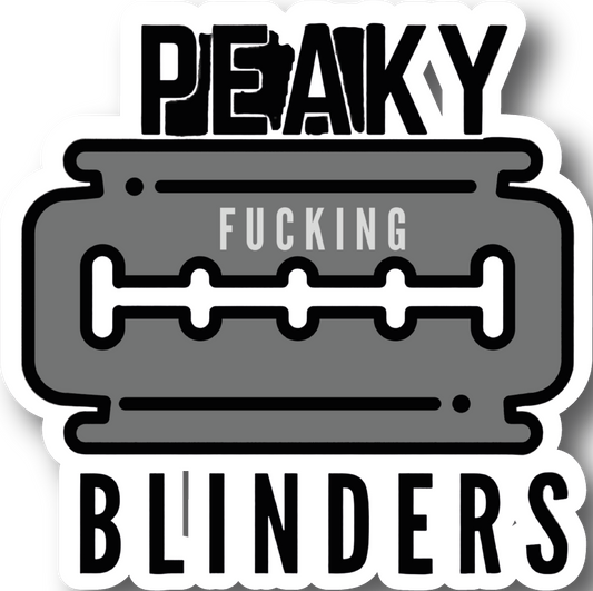 Peaky Fucking Blinders razor blade logo sticker