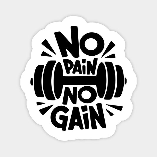 No Pain No Gain — Dumbbell Sticker