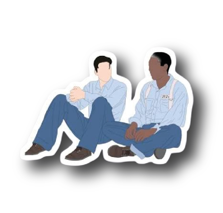 Red and Andy — Prison Uniform Sticker