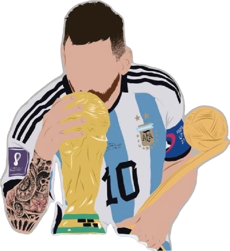 Premium Argentine football glossy sticker - Argentina Football Sticker #10 - Premium Glossy