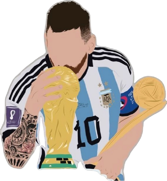 Premium Argentine football glossy sticker - Argentina Football Sticker #10 - Premium Glossy