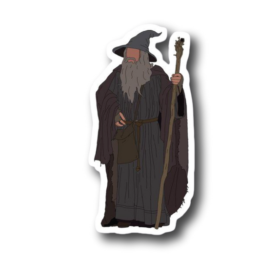 Gandalf the Grey — Staff and Pointed Hat Sticker