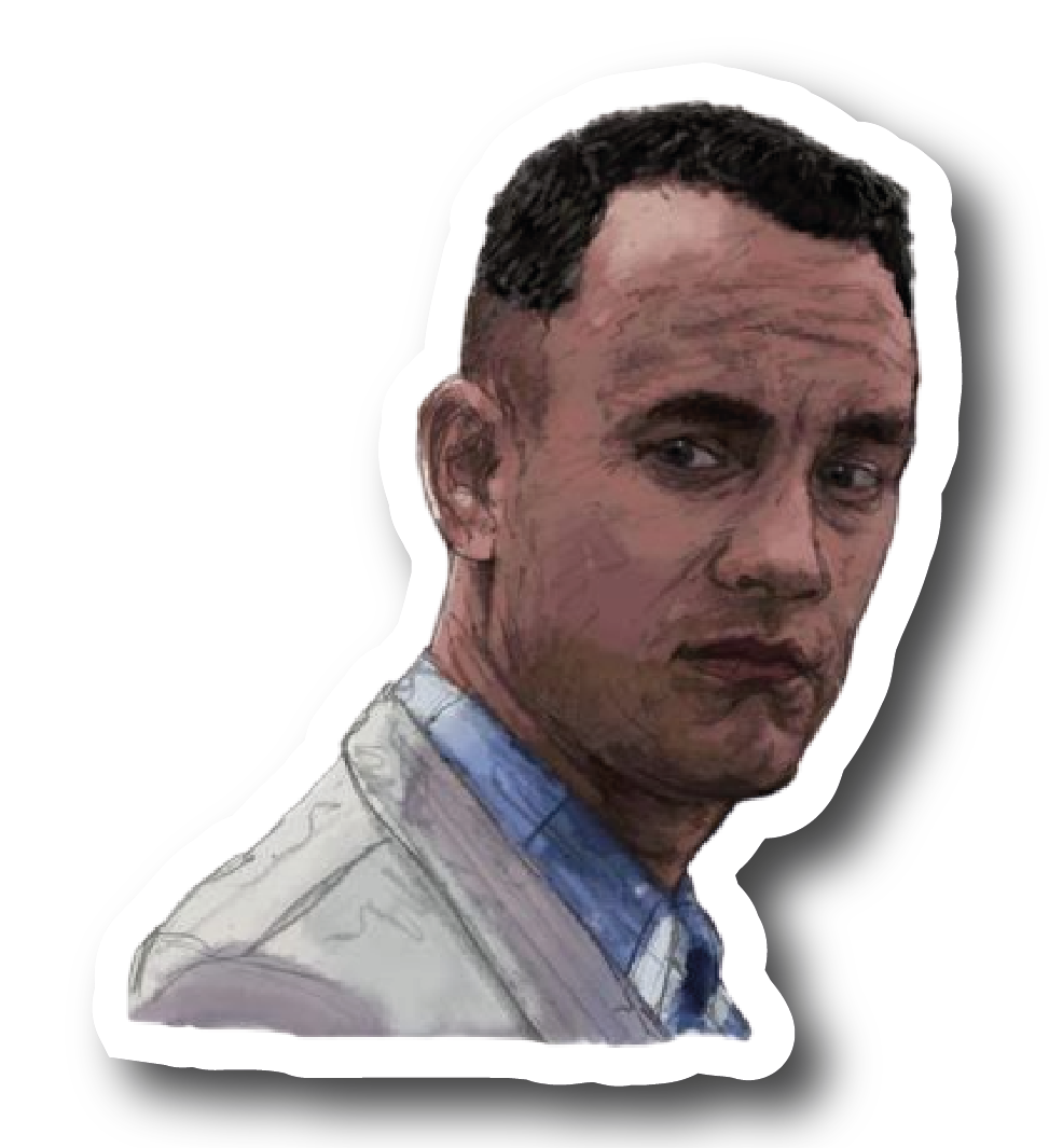 Forrest Gump — Portrait Sketch Sticker