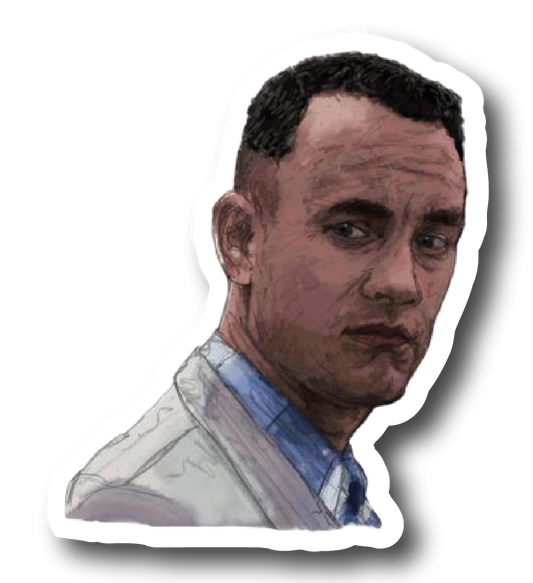 Forrest Gump — Portrait Sketch Sticker