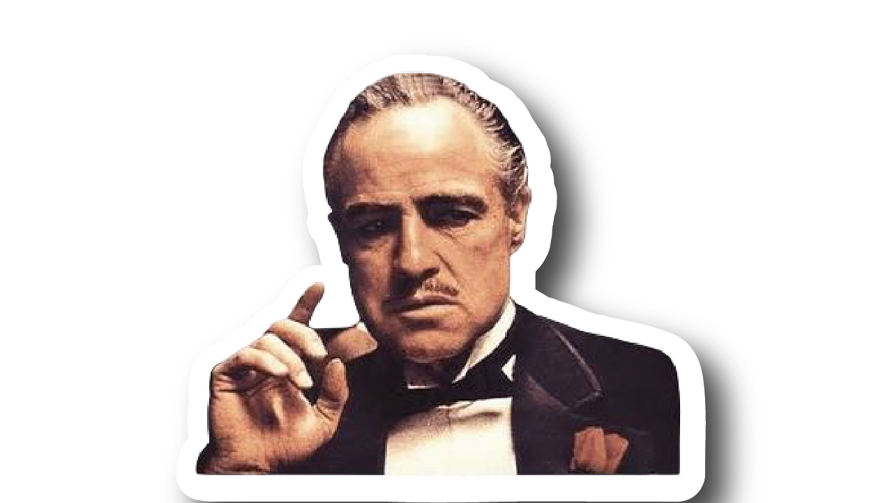 Don Corleone — Raised Finger Sticker