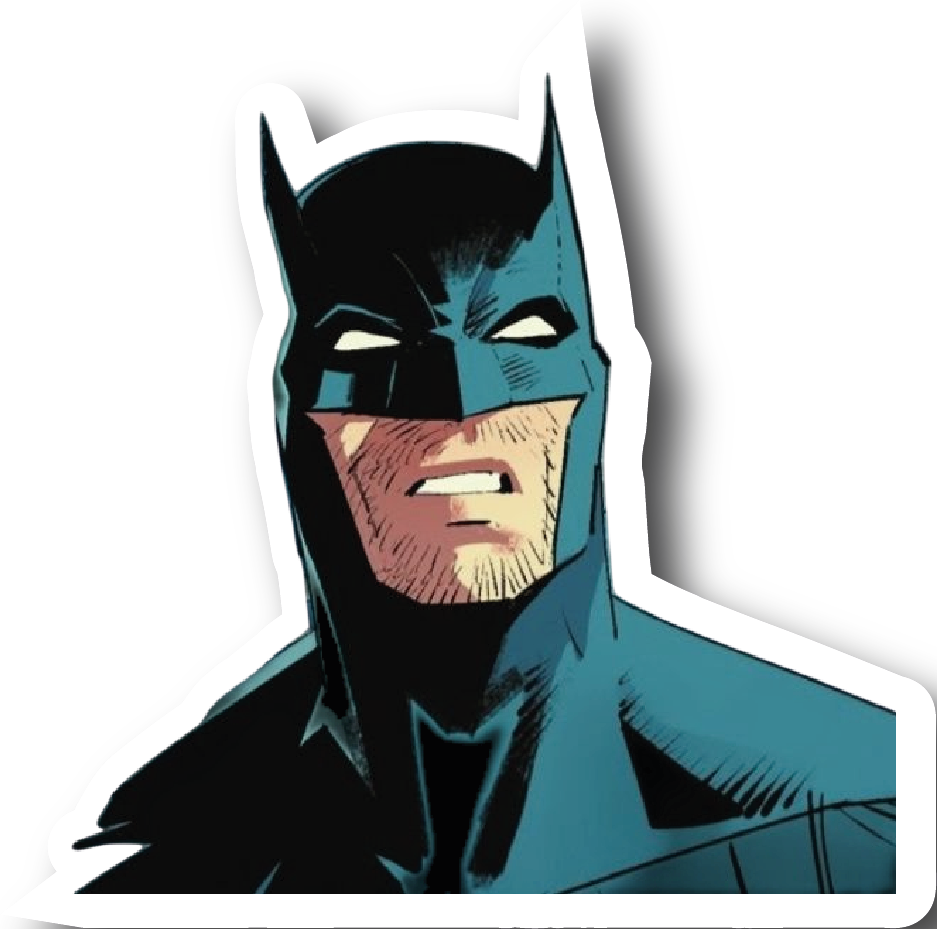 Batman — Angry Teal Close-Up Sticker