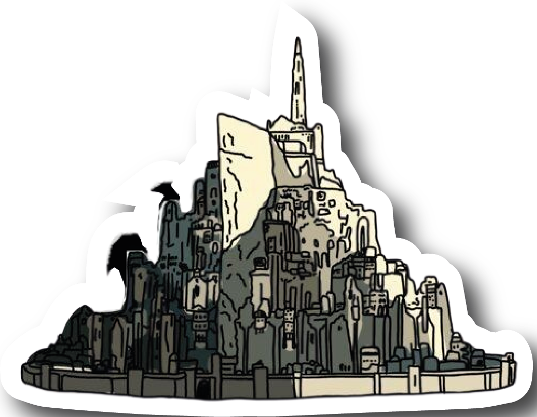 Minas Tirith — White City Sticker