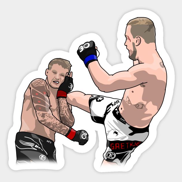 Justin Gaethje vs Dustin Poirier UFC Knee Strike Sticker