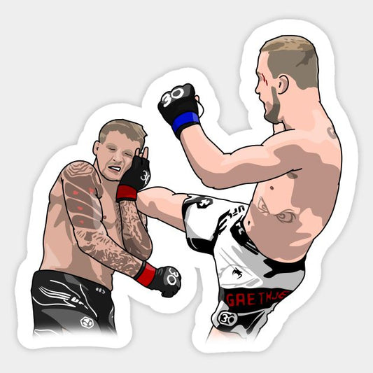Justin Gaethje vs Dustin Poirier UFC Knee Strike Sticker