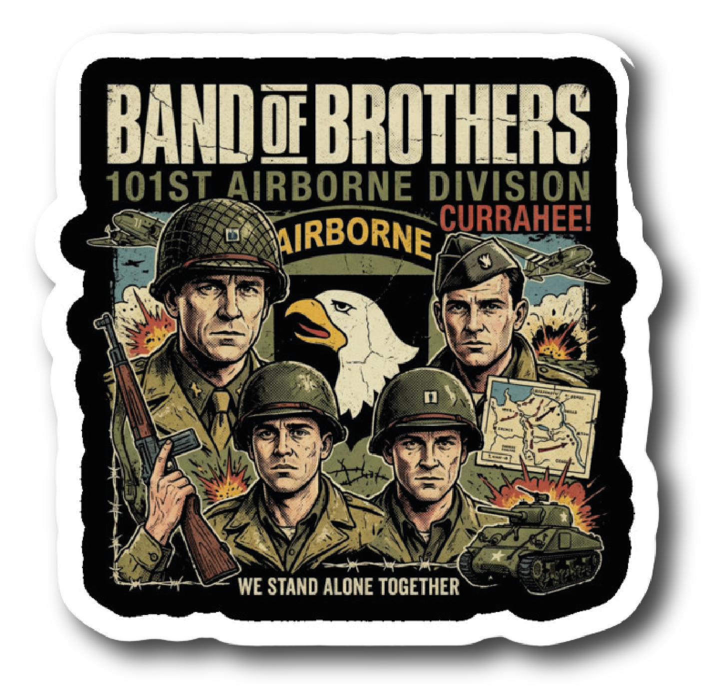 Band of Brothers All-Star Poster Sticker #2 - Premium Glossy Poster Sticker