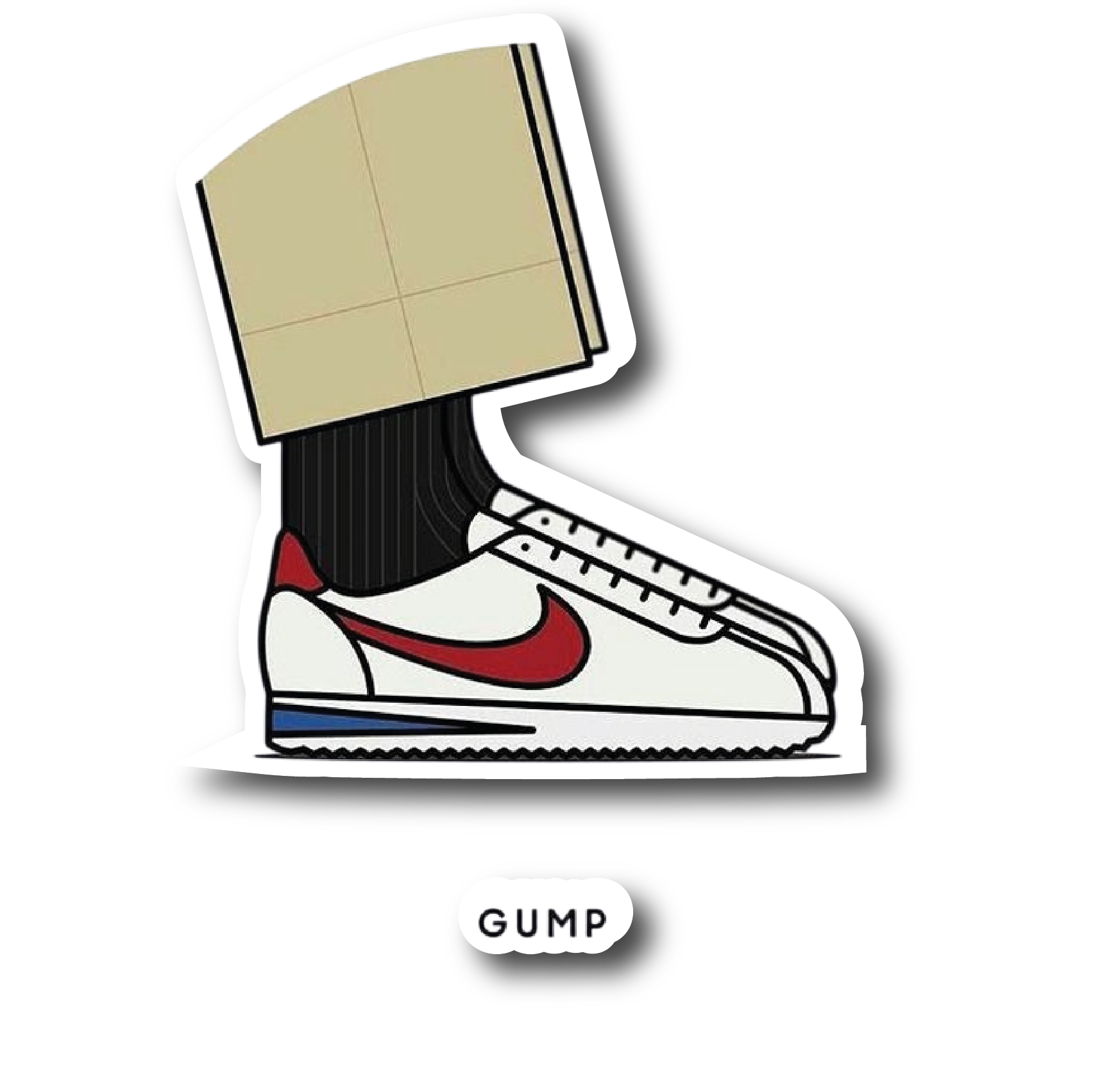 Forrest Gump — Chocolate Box Sneaker Mashup Sticker