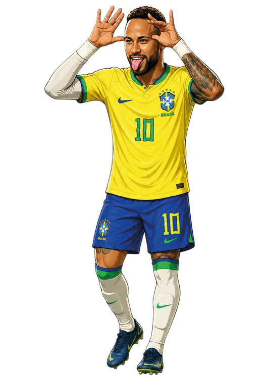 Premium Brazilian football glossy sticker - brazil 02 - Premium Glossy Football Sticker