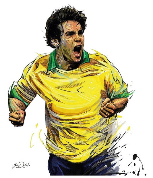 Premium Brazilian football glossy sticker - brazil 03 - Premium Glossy Football Sticker