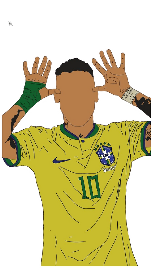 Premium Brazilian football glossy sticker - brazil 07 - Premium Glossy Football Sticker
