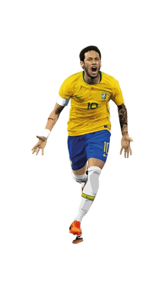 Premium Brazilian football glossy sticker - brazil 08 - Premium Glossy Football Sticker