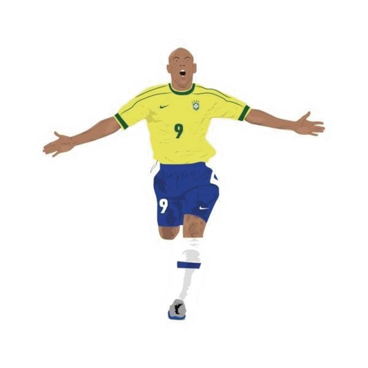 Premium Brazilian football glossy sticker - brazil 10 - Premium Glossy Football Sticker