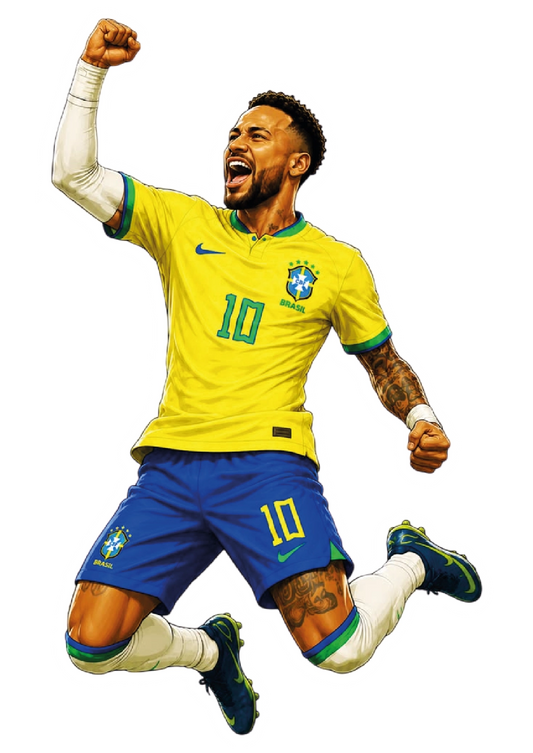 Premium Brazilian football glossy sticker - brazil 12 - Premium Glossy Football Sticker
