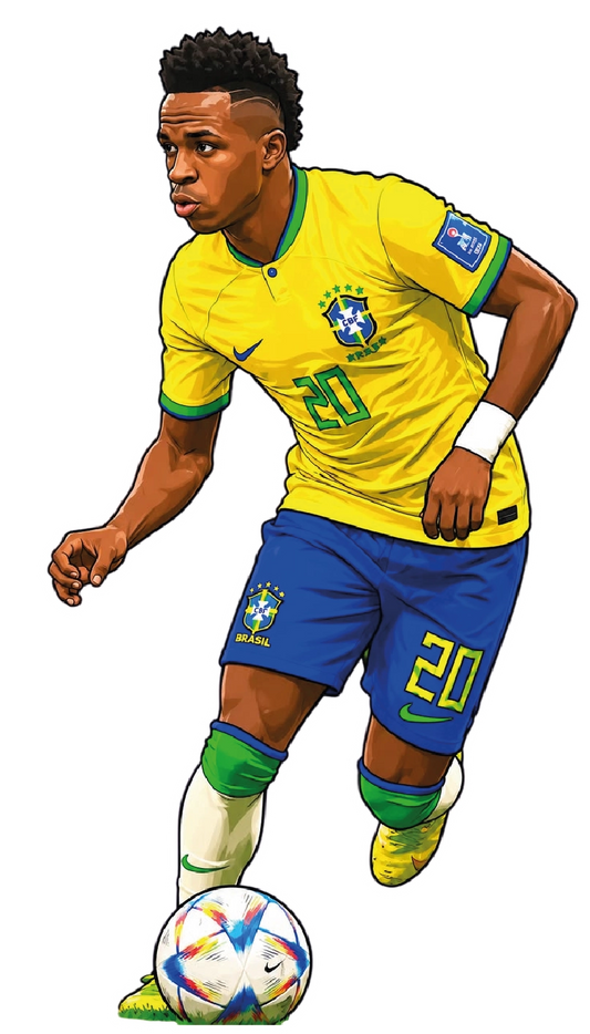 Premium Brazilian football glossy sticker - brazil 13 - Premium Glossy Football Sticker