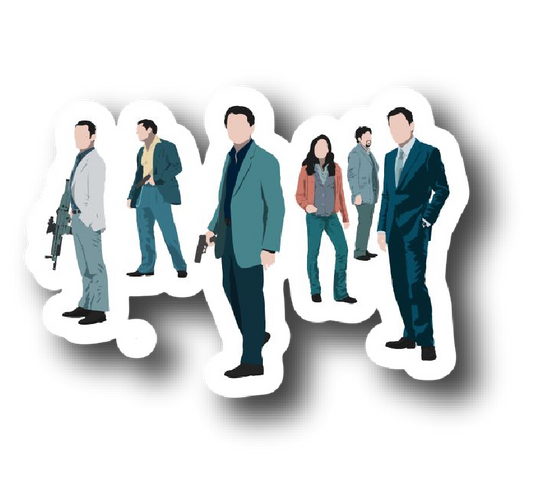 Extraction Team — Six-Character Lineup Sticker