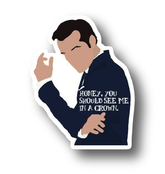 Moriarty illustration with the quote Honey you should see me in a crown